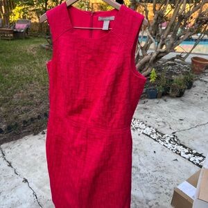 Banana Republic Bold Red Sleeveless Midi Dress